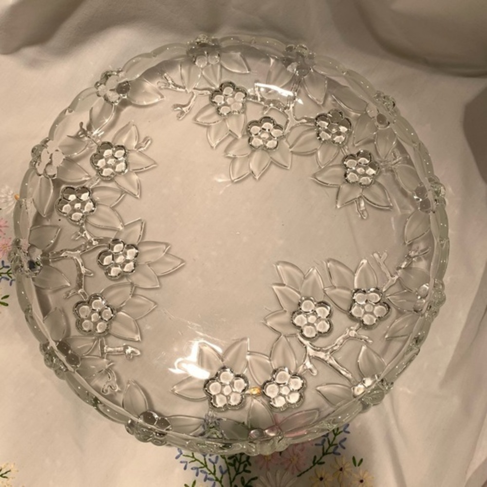 Antique serving platter. Beautifully done. Etching. Embossing. 12”